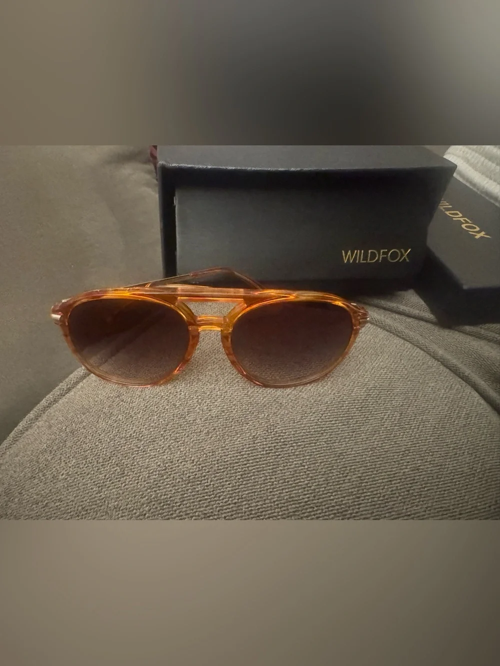 Wildfox - Baroness ~ Aviator Amber Sunglasses